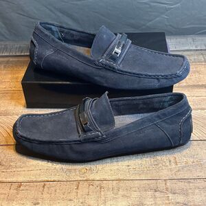 CALVIN KLEIN Blue Suede Slip-on Loafers Men's Size 11M